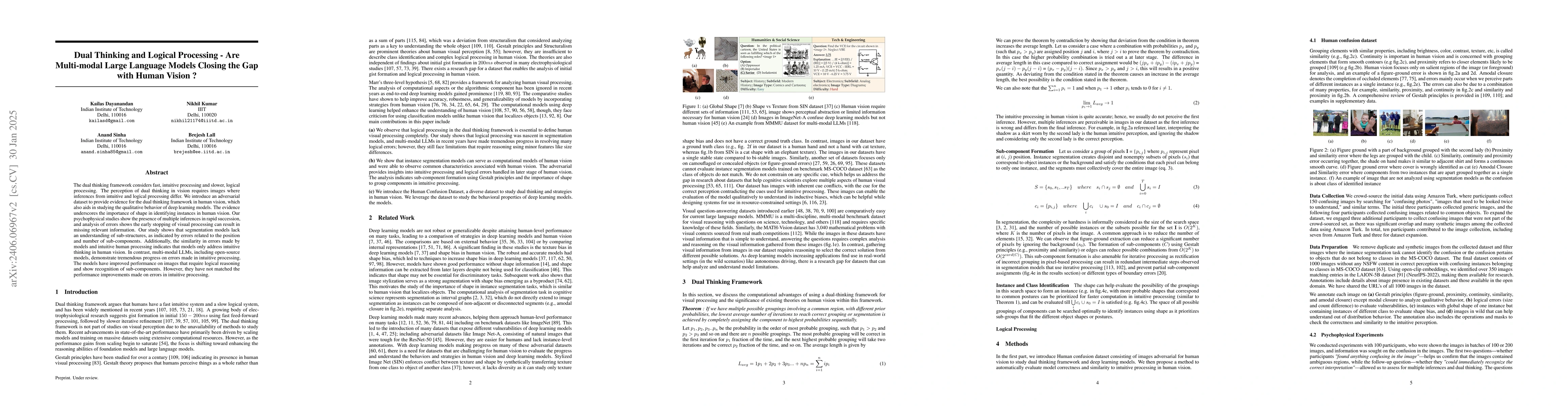 Thumbnail for Dual Thinking and Perceptual Analysis of Deep Learning Models using
  Human Adversarial Examples