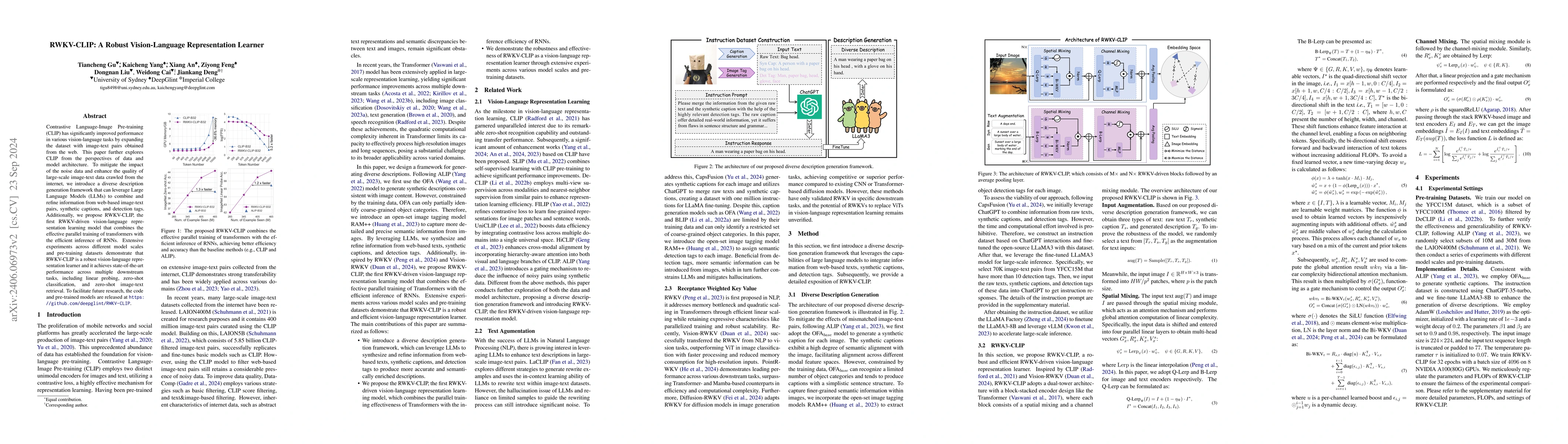Thumbnail for RWKV-CLIP: A Robust Vision-Language Representation Learner