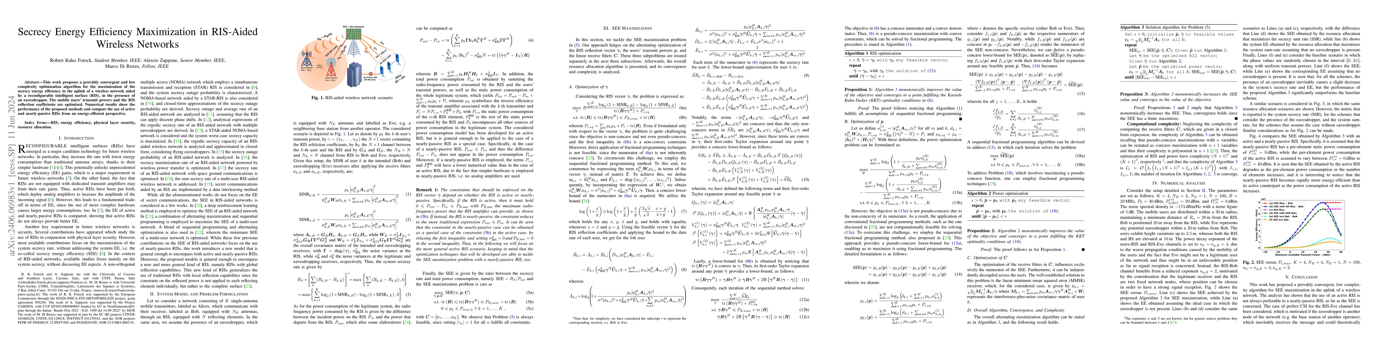 Thumbnail for Secrecy Energy Efficiency Maximization in RIS-Aided Wireless Networks