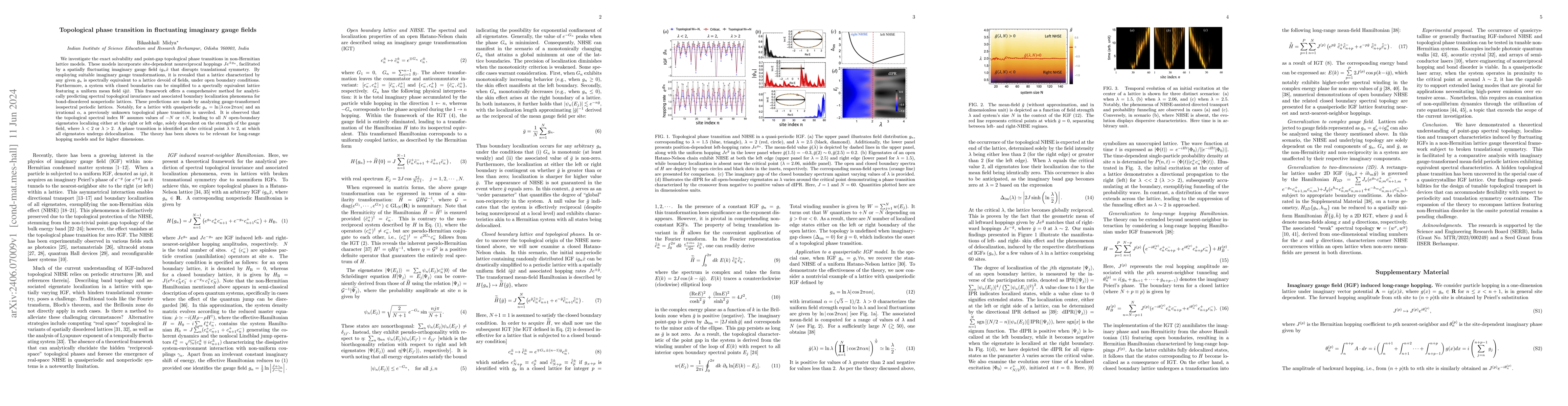 Thumbnail for Topological phase transition in fluctuating imaginary gauge fields