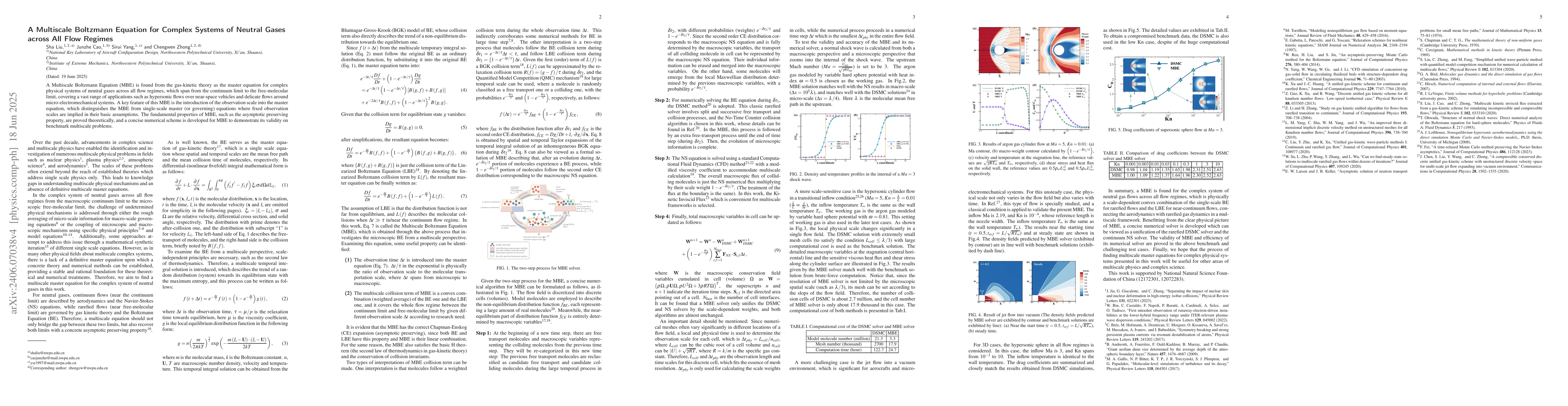 Thumbnail for A Multi-Scale Boltzmann Equation for Complex Systems of Neutral Gases
  across All Flow Regimes