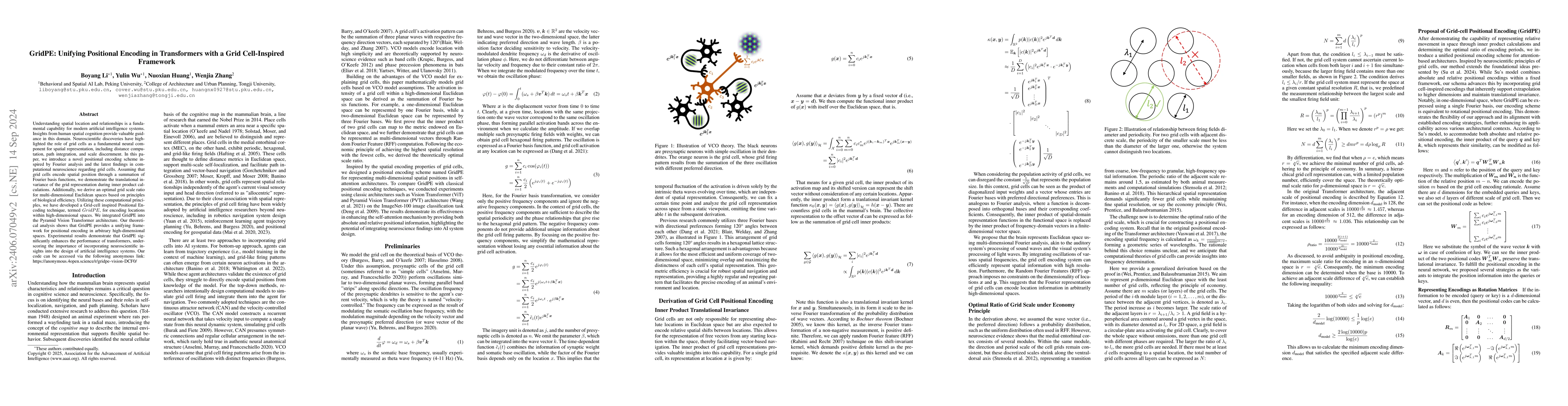 Thumbnail for GridPE: Unifying Positional Encoding in Transformers with a Grid
  Cell-Inspired Framework