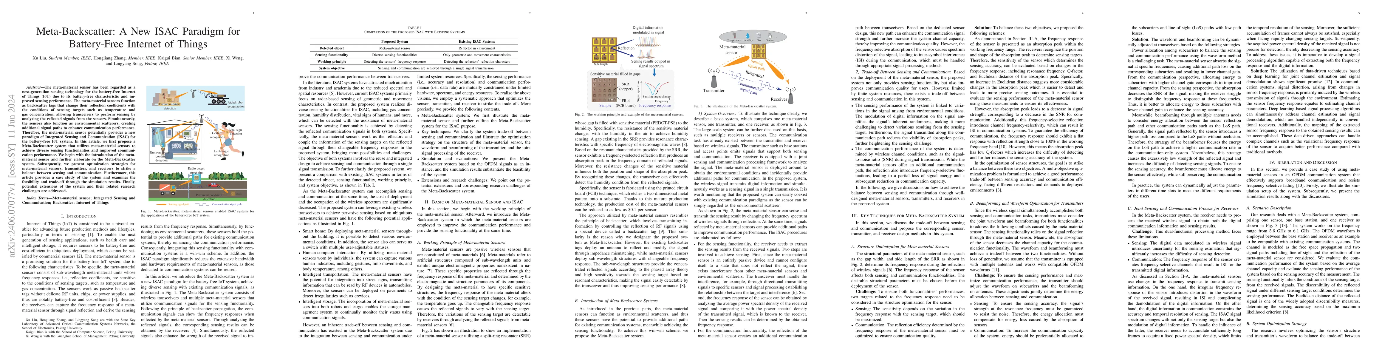 Thumbnail for Meta-Backscatter: A New ISAC Paradigm for Battery-Free Internet of
  Things