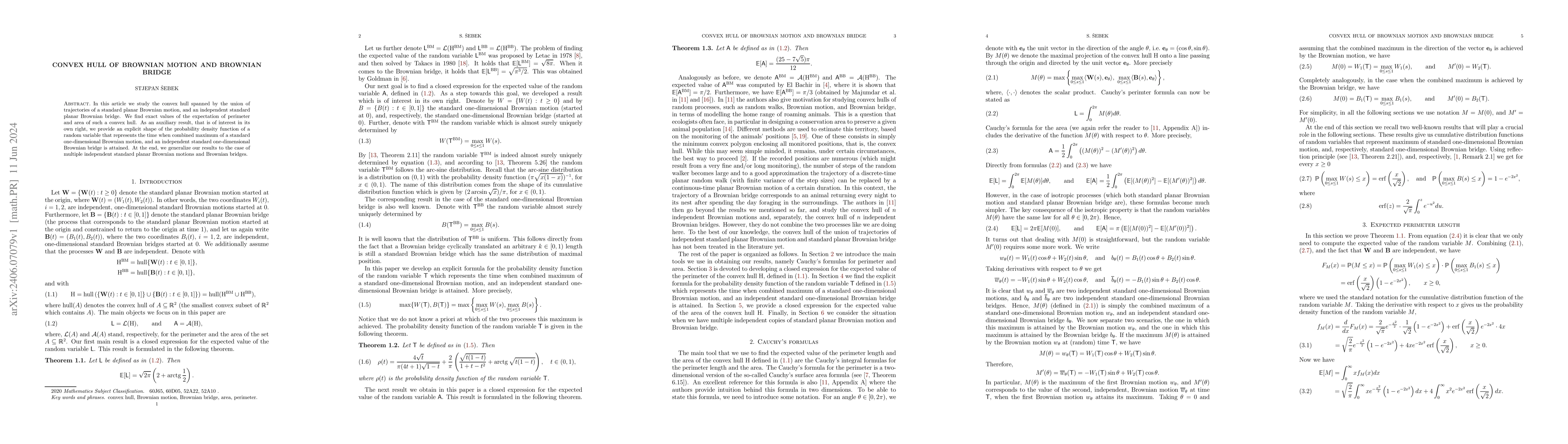 Thumbnail for Convex hull of Brownian motion and Brownian bridge