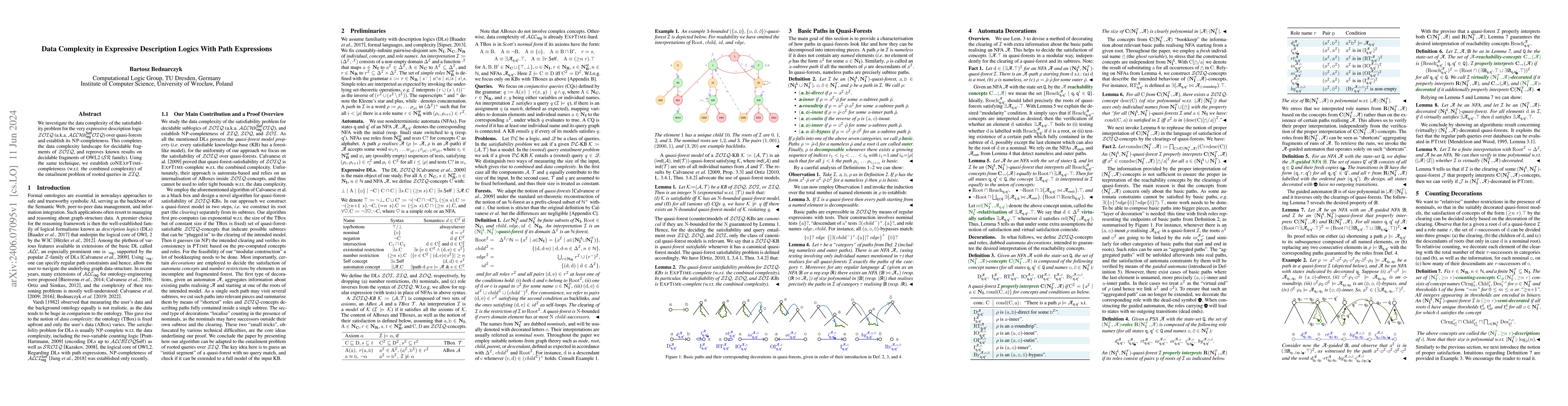 Thumbnail for Data Complexity in Expressive Description Logics With Path Expressions