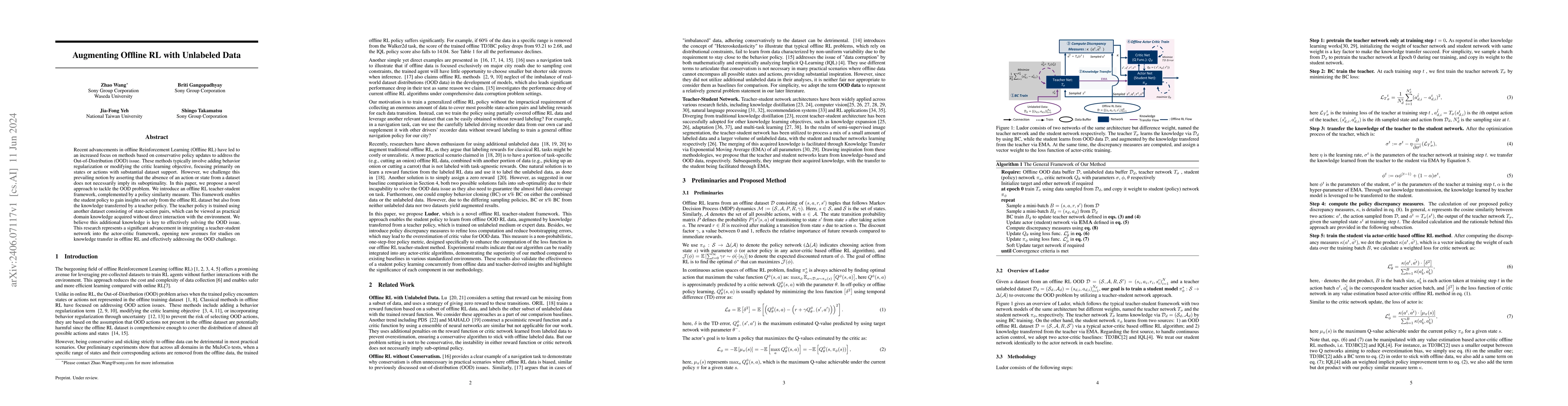 Thumbnail for Augmenting Offline RL with Unlabeled Data