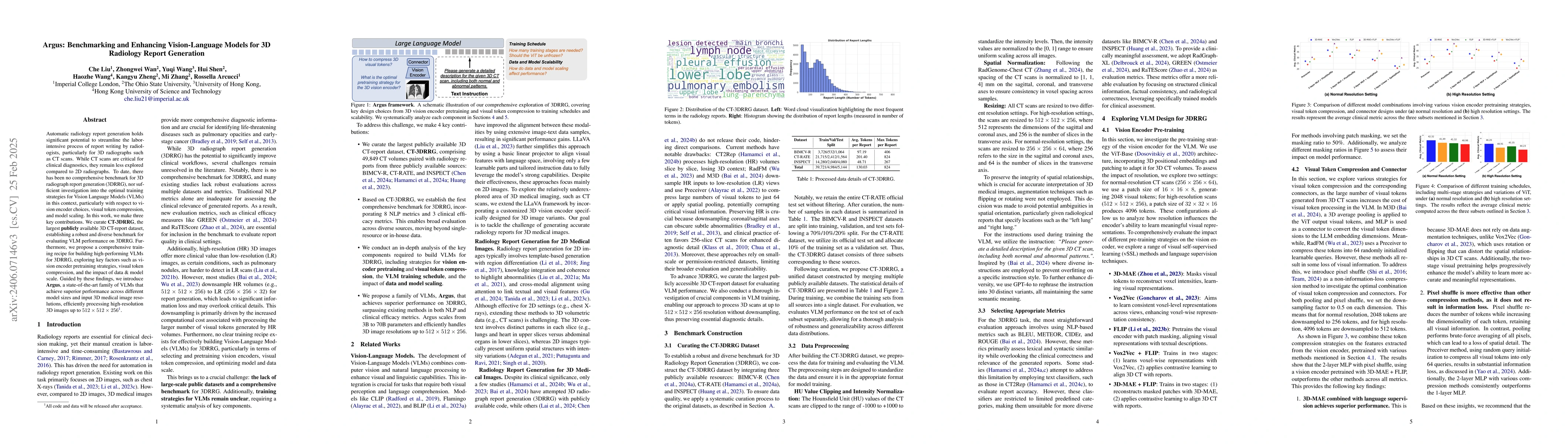 Thumbnail for Benchmarking and Boosting Radiology Report Generation for 3D
  High-Resolution Medical Images