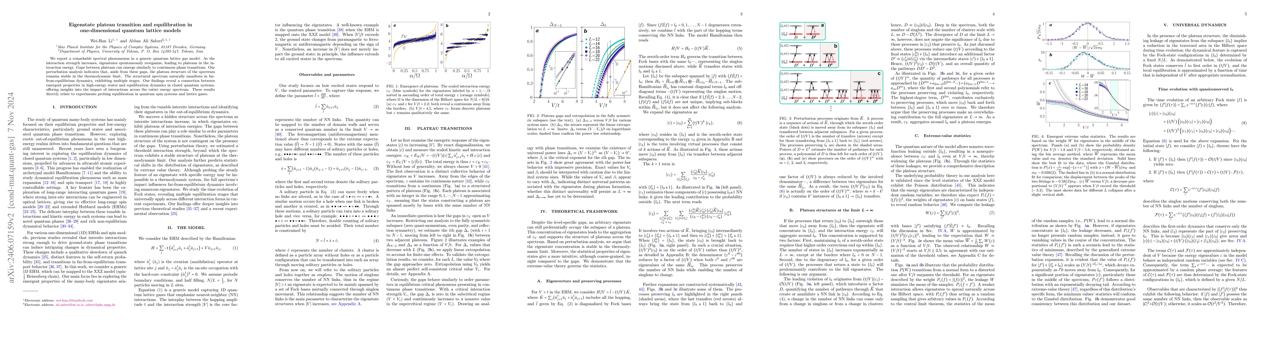 Thumbnail for Eigenstate plateau transition and equilibration in 1D quantum lattice
  models