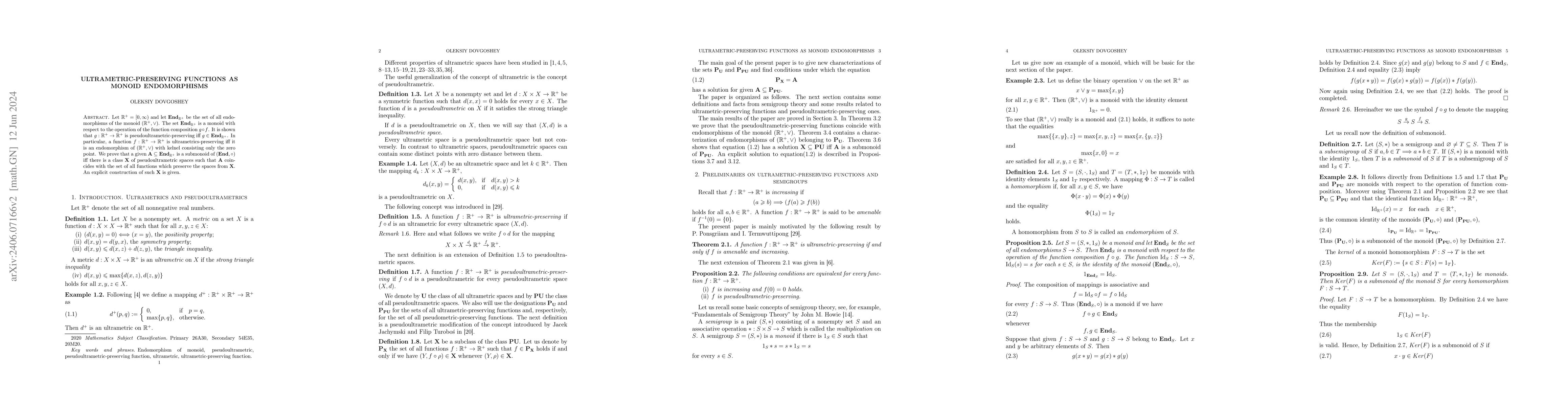 Thumbnail for Ultrametric-preserving functions as monoid endomorphisms