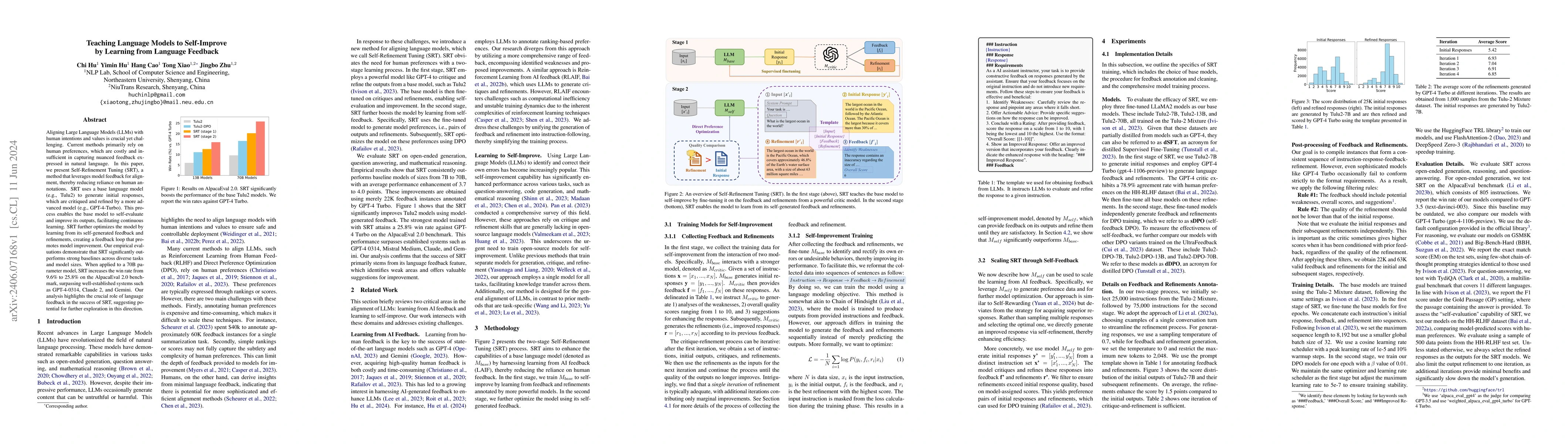 Thumbnail for Teaching Language Models to Self-Improve by Learning from Language
  Feedback