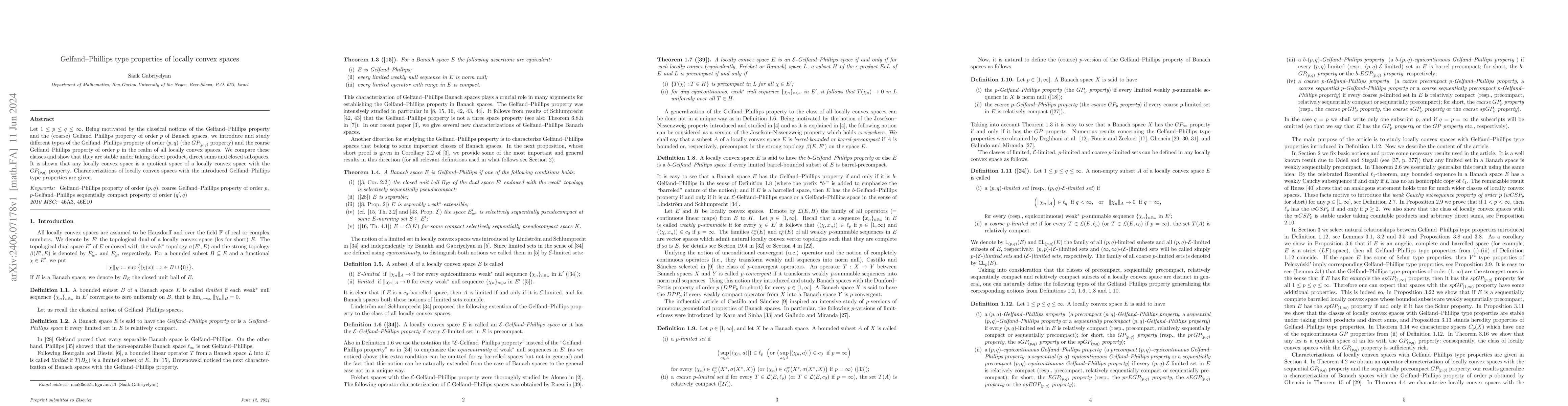Thumbnail for Gelfand--Phillips type properties of locally convex spaces