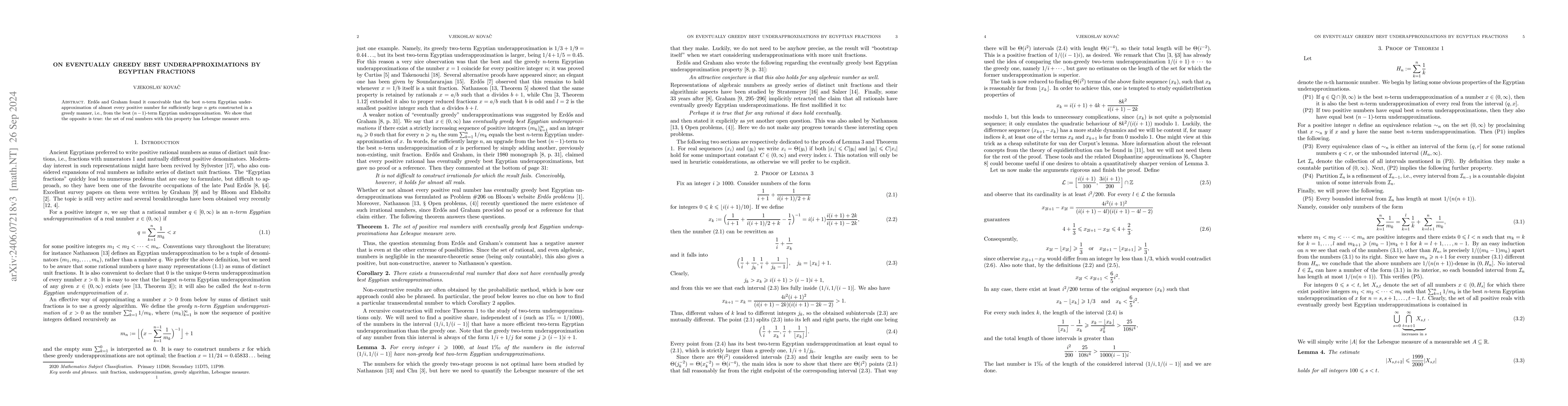 Thumbnail for On eventually greedy best underapproximations by Egyptian fractions