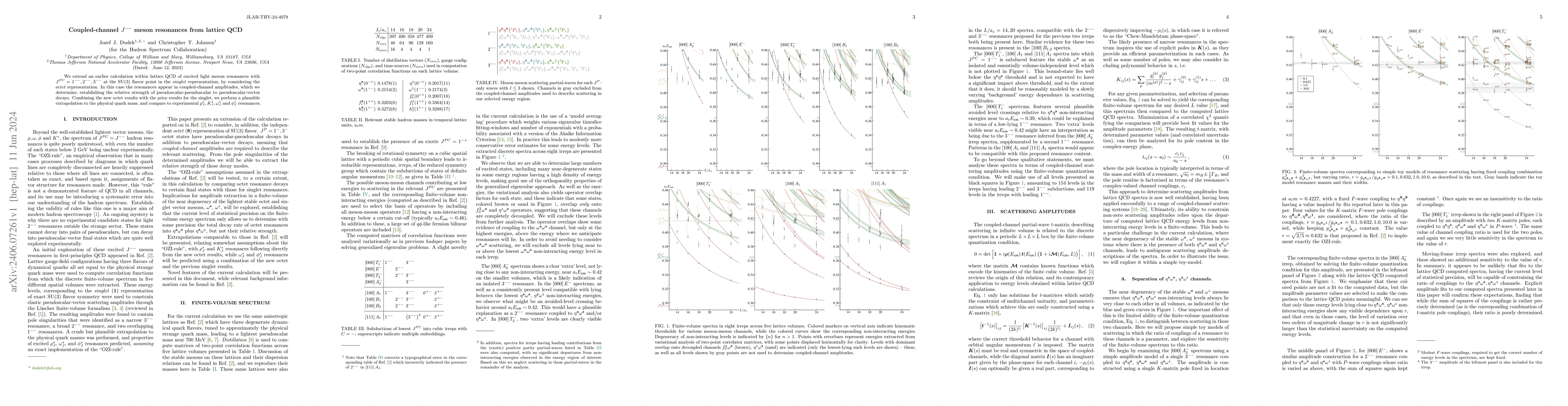 Thumbnail for Coupled-channel $J^{--}$ meson resonances from lattice QCD