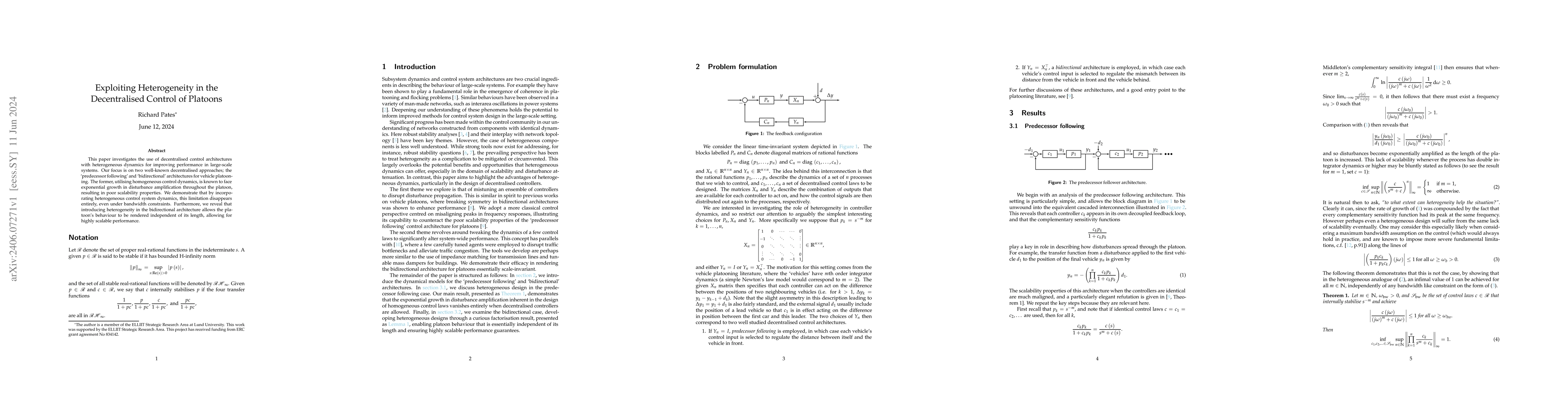 Thumbnail for Exploiting Heterogeneity in the Decentralised Control of Platoons
