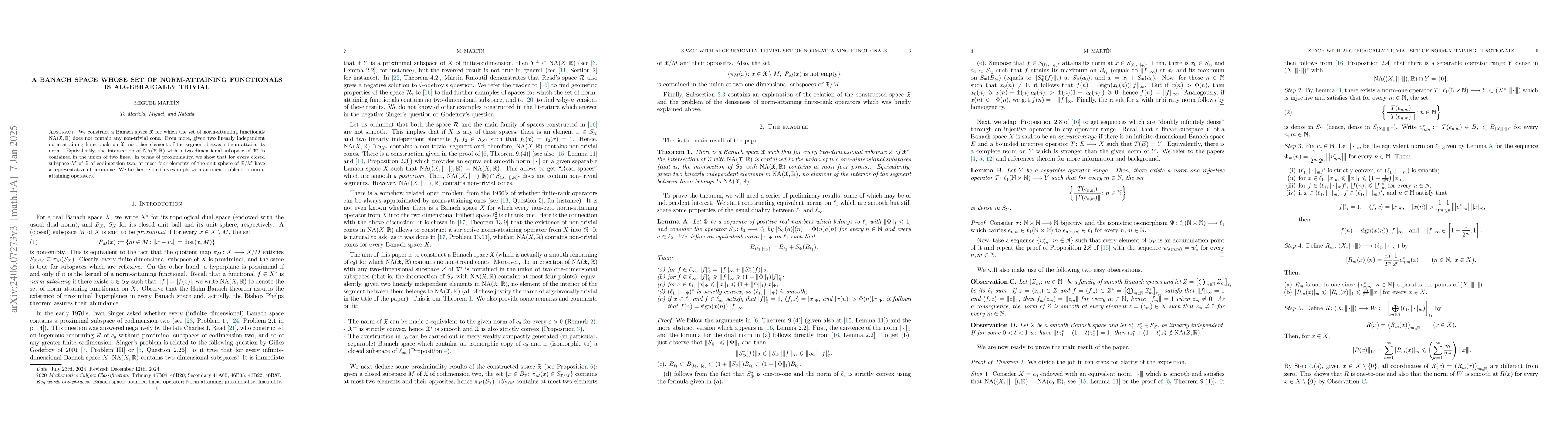 Thumbnail for A Banach space whose set of norm-attaining functionals is algebraically
  trivial