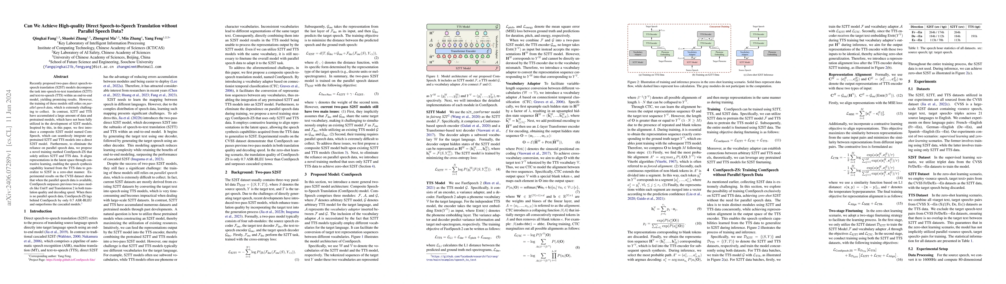 Thumbnail for Can We Achieve High-quality Direct Speech-to-Speech Translation without
  Parallel Speech Data?