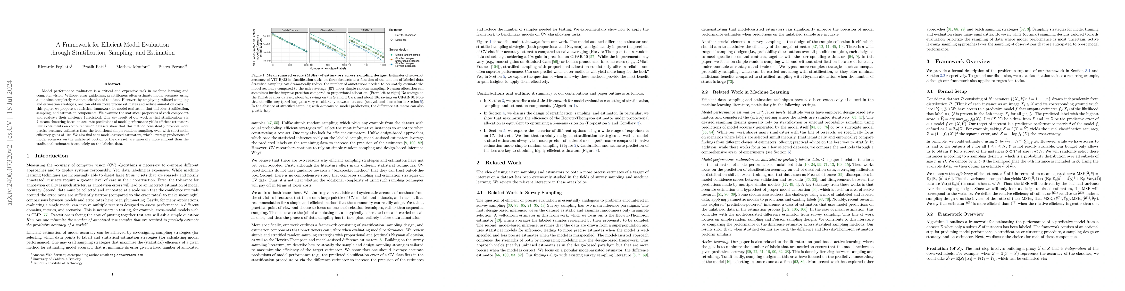 Thumbnail for A Framework for Efficient Model Evaluation through Stratification,
  Sampling, and Estimation