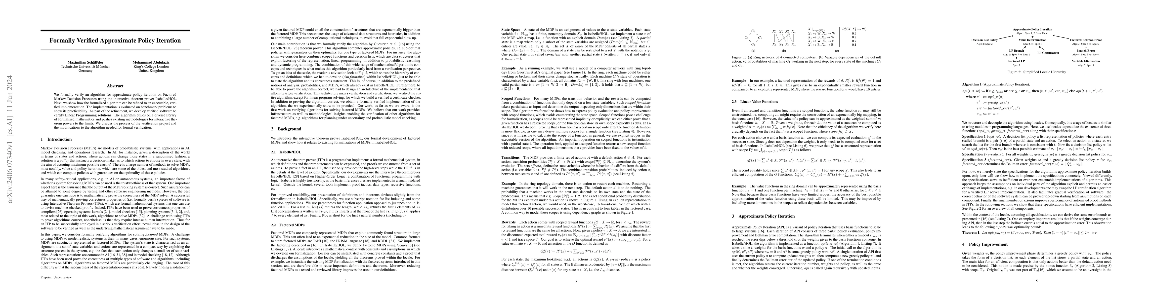Thumbnail for Formally Verified Approximate Policy Iteration