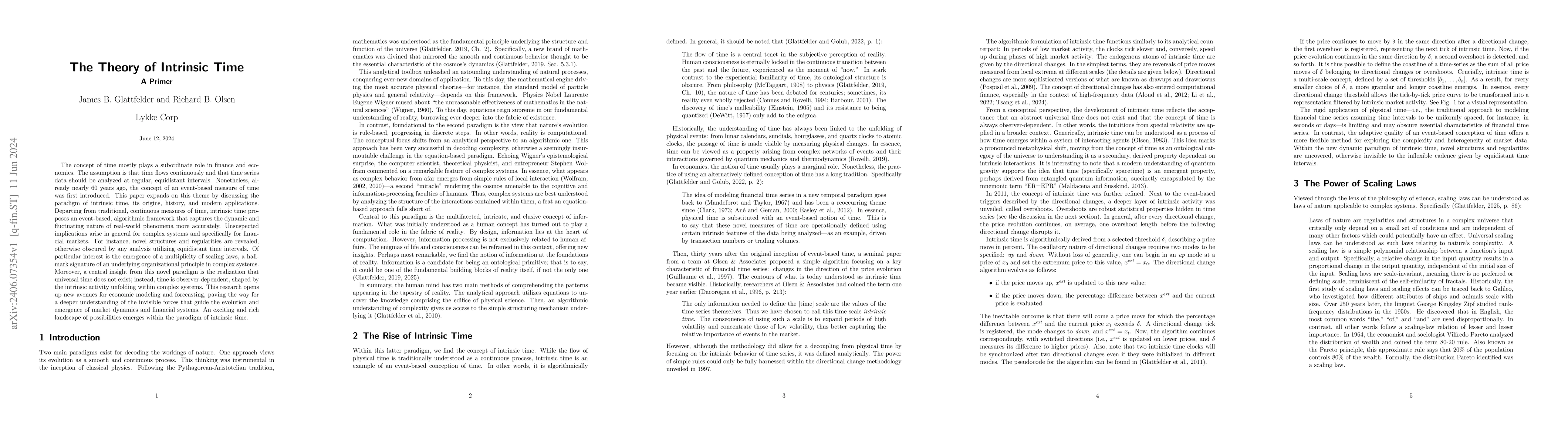 Thumbnail for The Theory of Intrinsic Time: A Primer