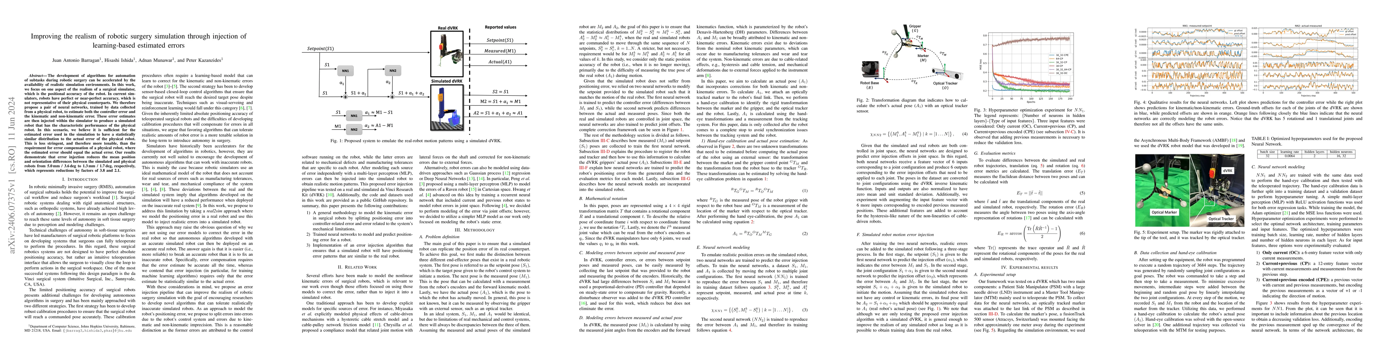 Thumbnail for Improving the realism of robotic surgery simulation through injection of
  learning-based estimated errors