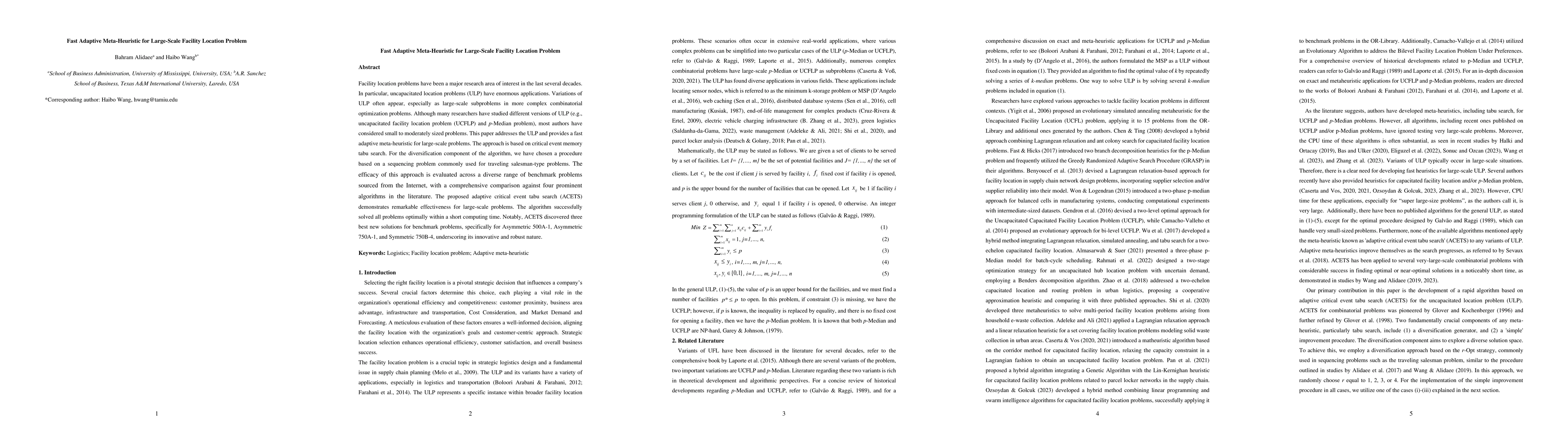 Thumbnail for Fast Adaptive Meta-Heuristic for Large-Scale Facility Location Problem