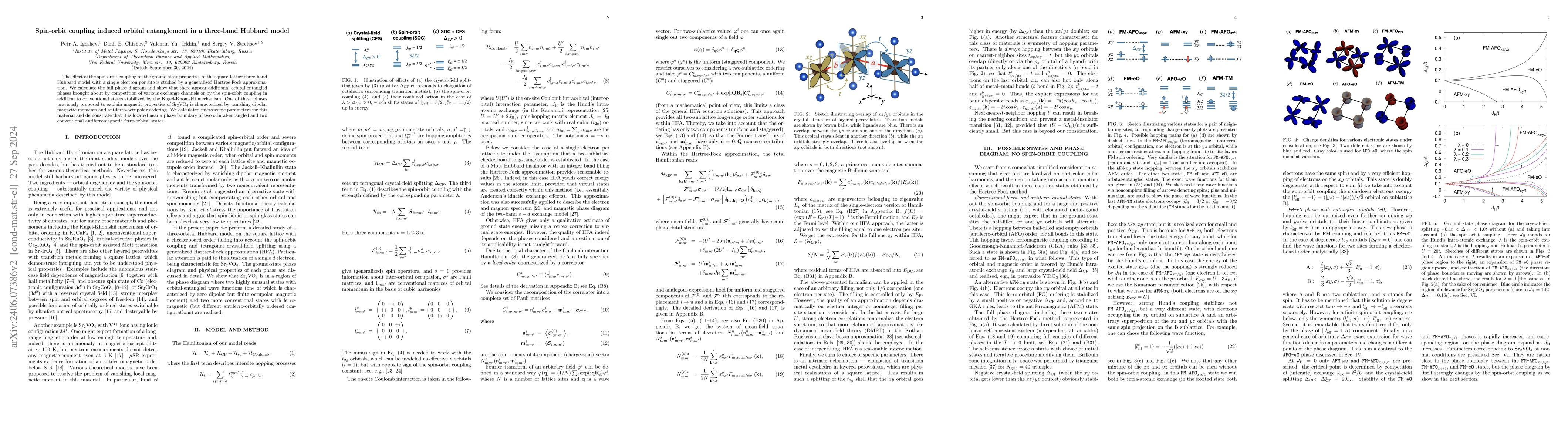 Thumbnail for Spin-orbit coupling induced orbital entanglement in a three-band Hubbard
  model
