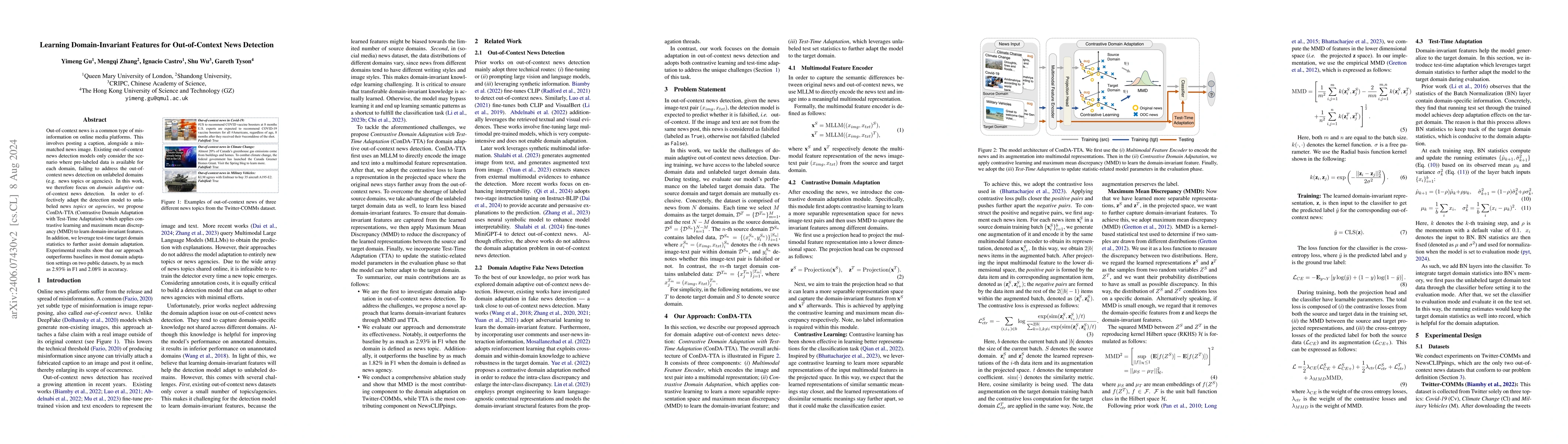 Thumbnail for Learning Domain-Invariant Features for Out-of-Context News Detection