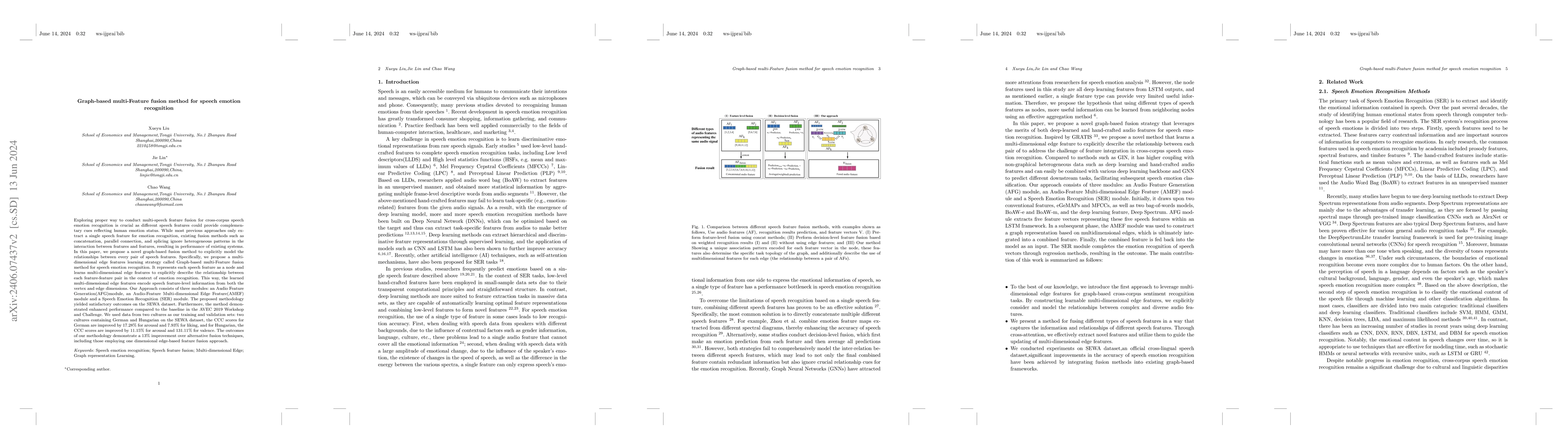 Thumbnail for Graph-based multi-Feature fusion method for speech emotion recognition