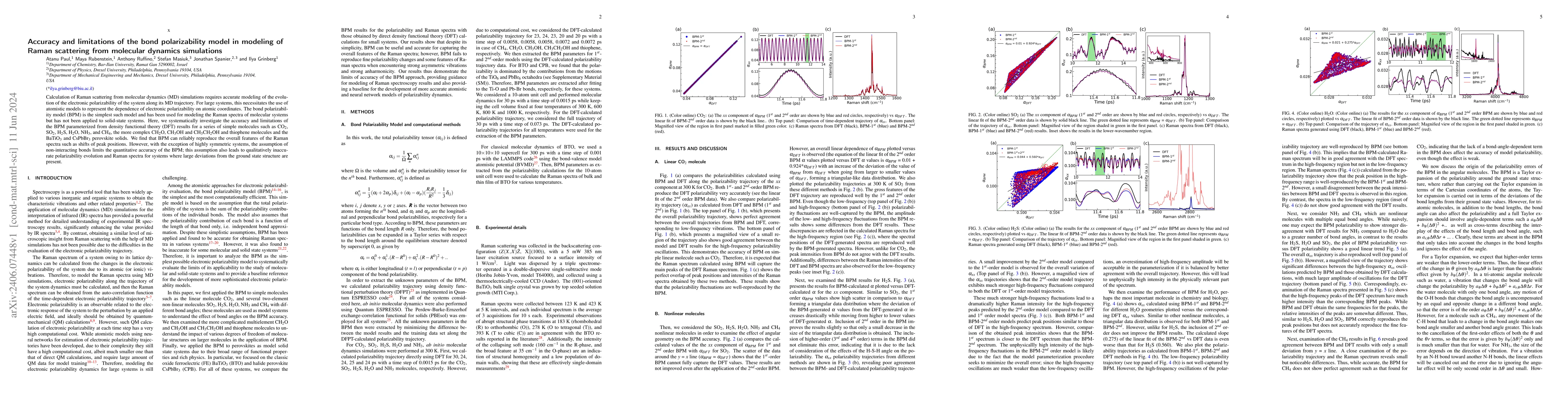 Thumbnail for Accuracy and limitations of the bond polarizability model in modeling of
  Raman scattering from molecular dynamics simulations