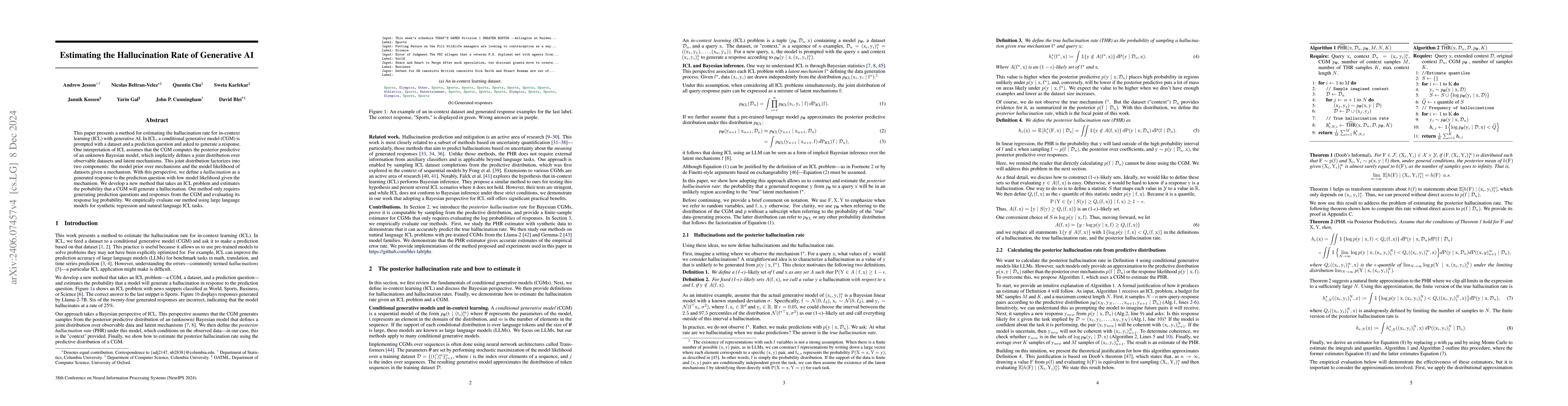 Thumbnail for Estimating the Hallucination Rate of Generative AI