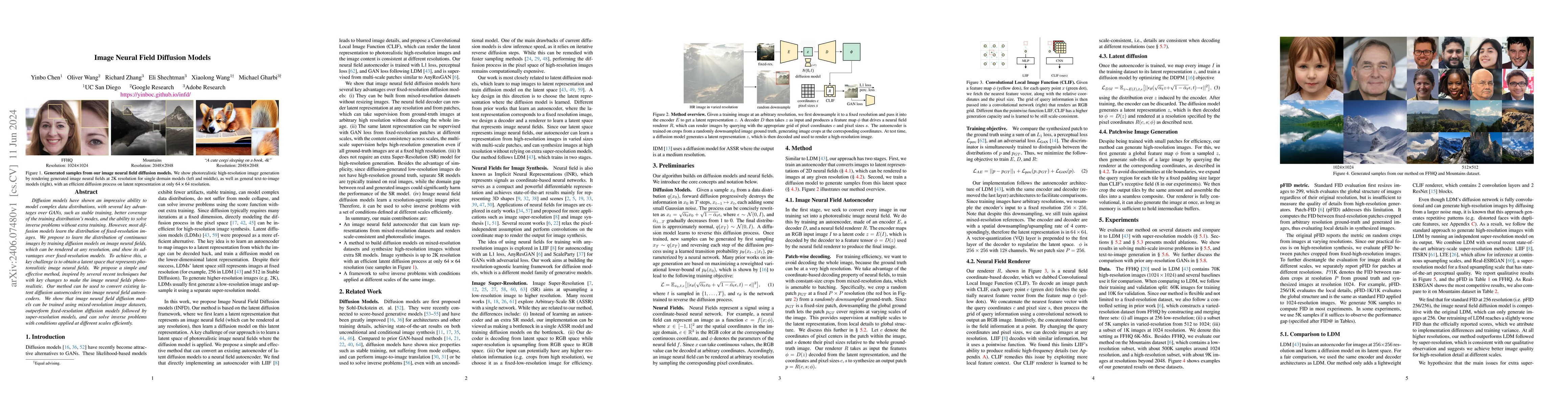 Thumbnail for Image Neural Field Diffusion Models