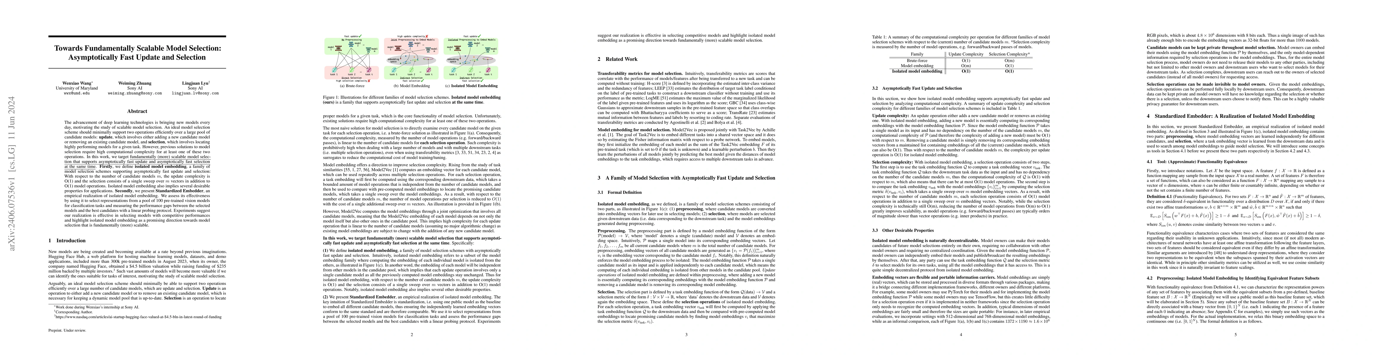 Thumbnail for Towards Fundamentally Scalable Model Selection: Asymptotically Fast
  Update and Selection