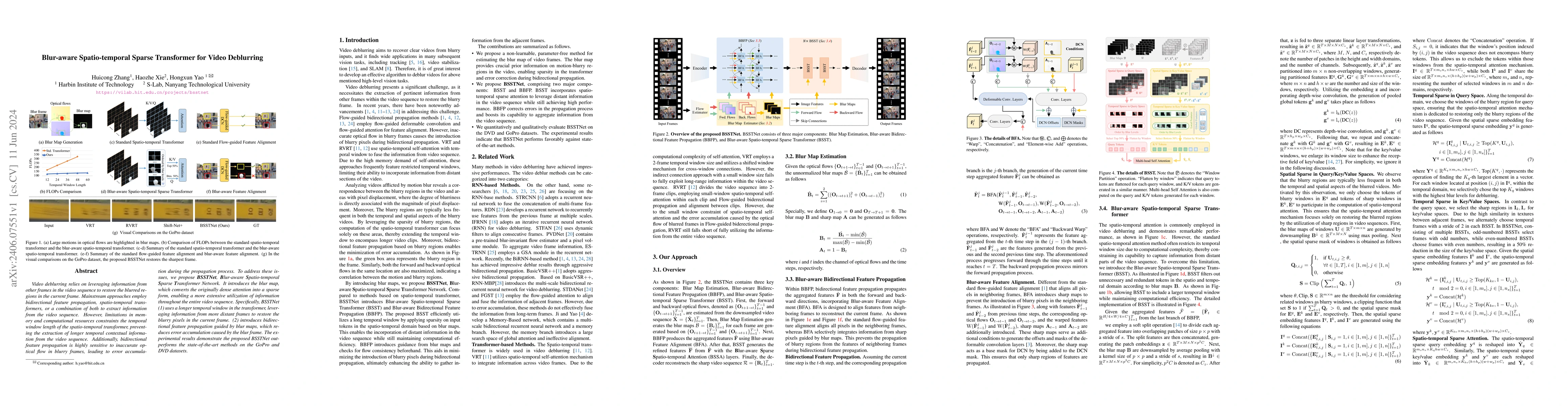 Thumbnail for Blur-aware Spatio-temporal Sparse Transformer for Video Deblurring