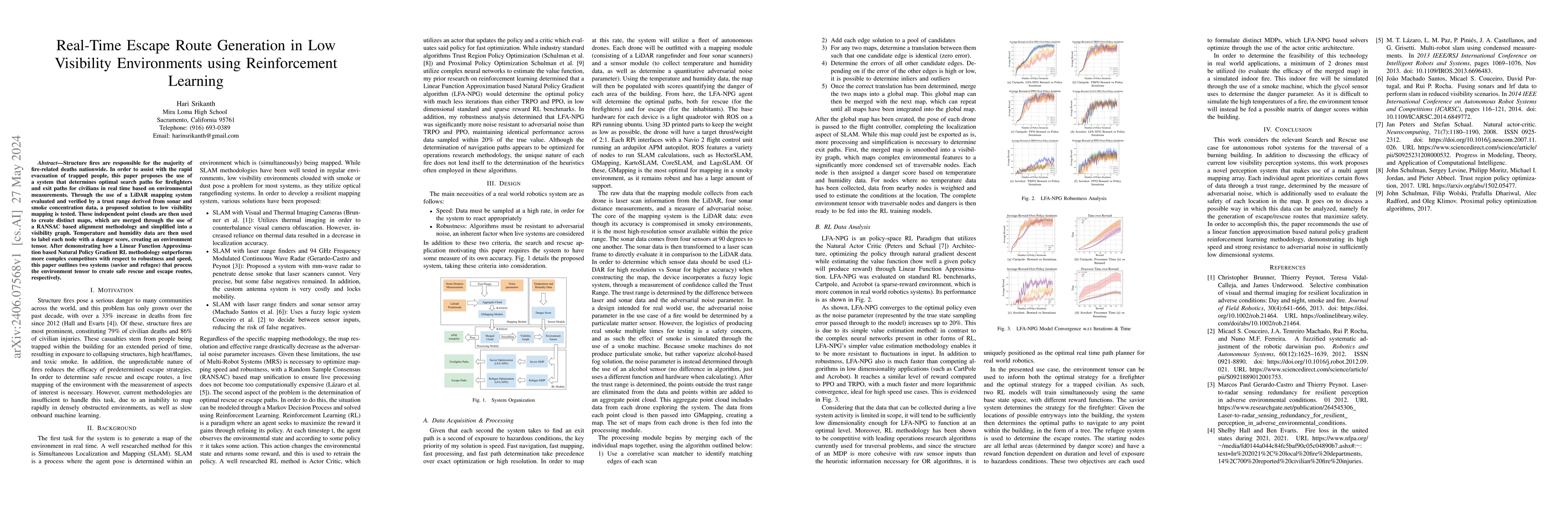 Thumbnail for Reinforcement Learning Based Escape Route Generation in Low Visibility
  Environments