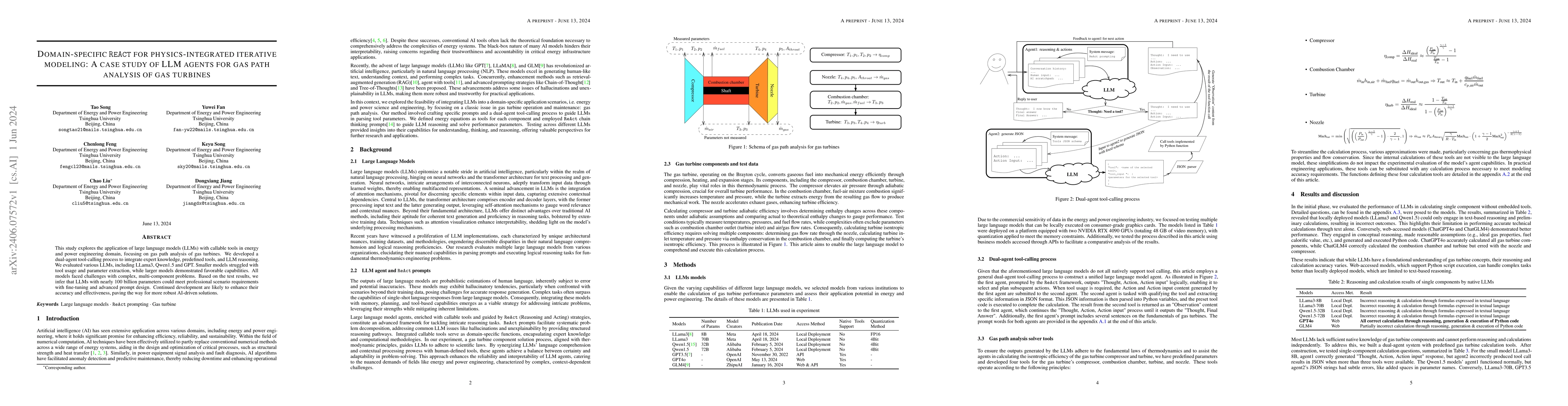 Thumbnail for Domain-specific ReAct for physics-integrated iterative modeling: A case
  study of LLM agents for gas path analysis of gas turbines