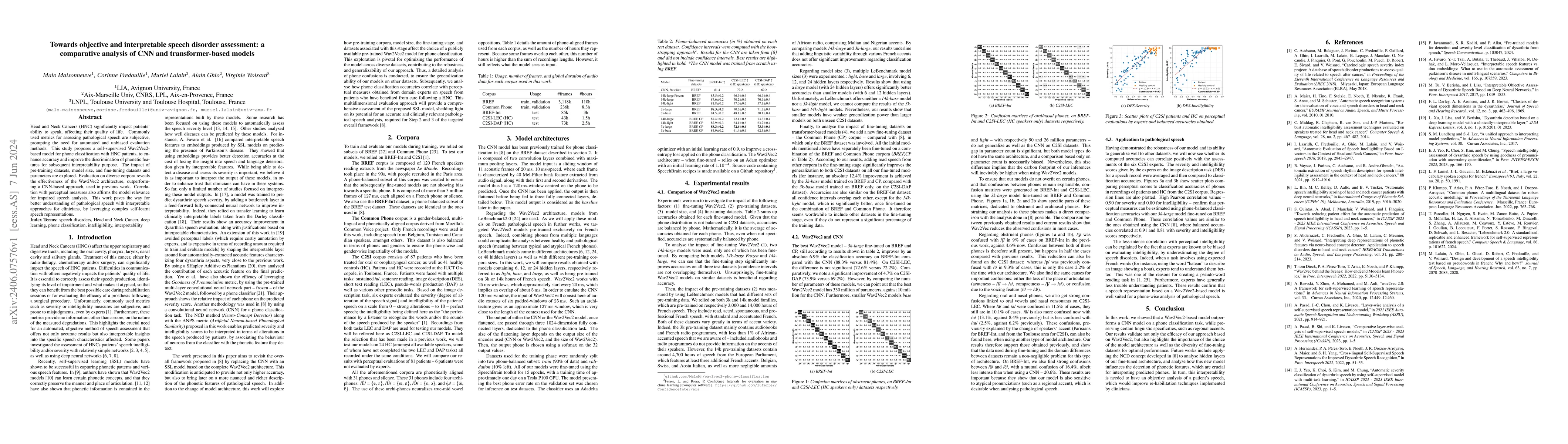 Thumbnail for Towards objective and interpretable speech disorder assessment: a
  comparative analysis of CNN and transformer-based models
