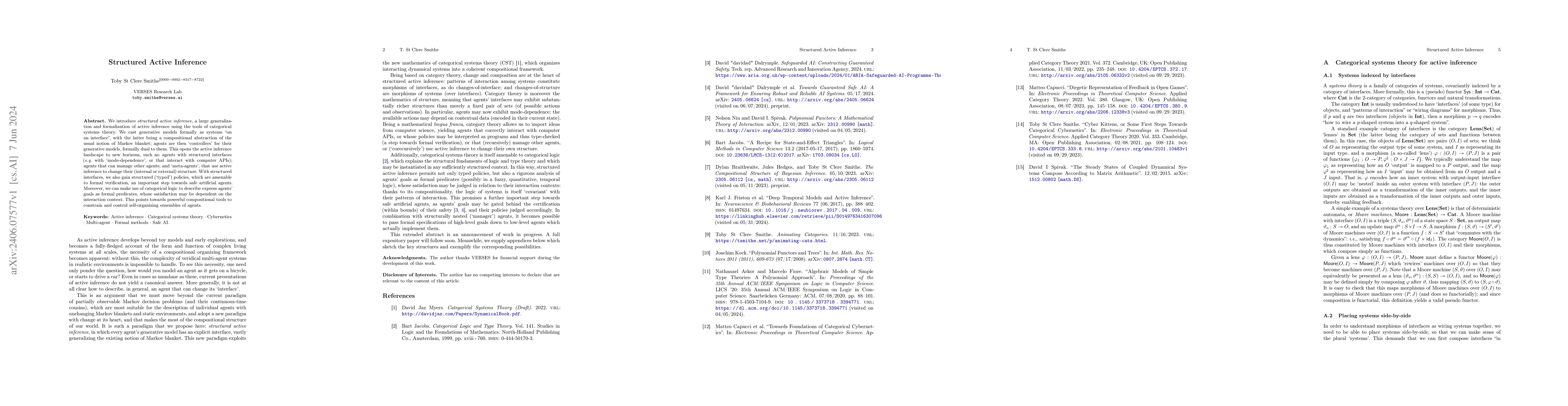 Thumbnail for Structured Active Inference (Extended Abstract)