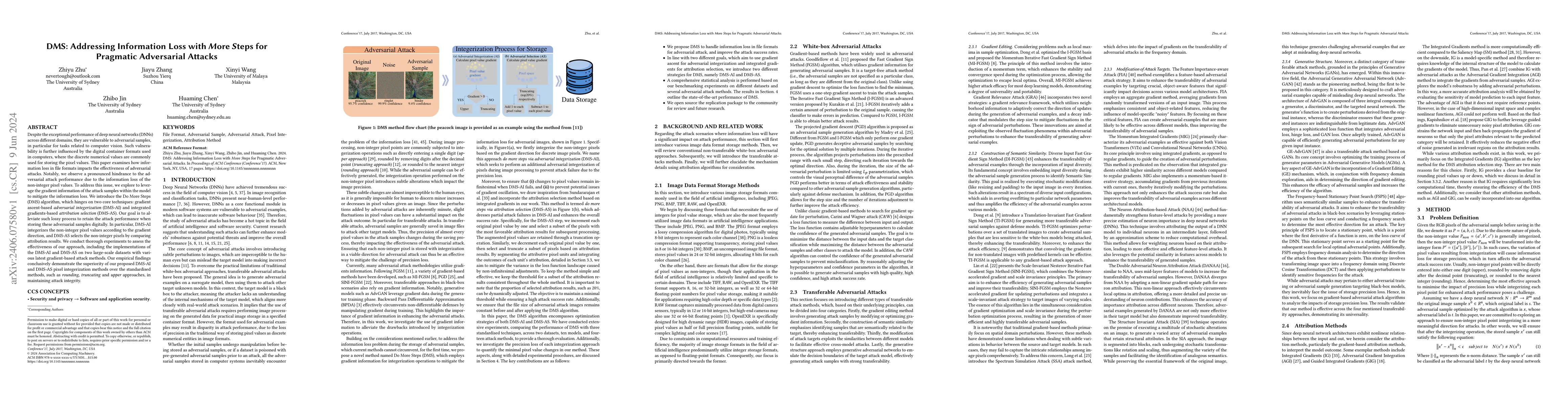 Thumbnail for DMS: Addressing Information Loss with More Steps for Pragmatic
  Adversarial Attacks