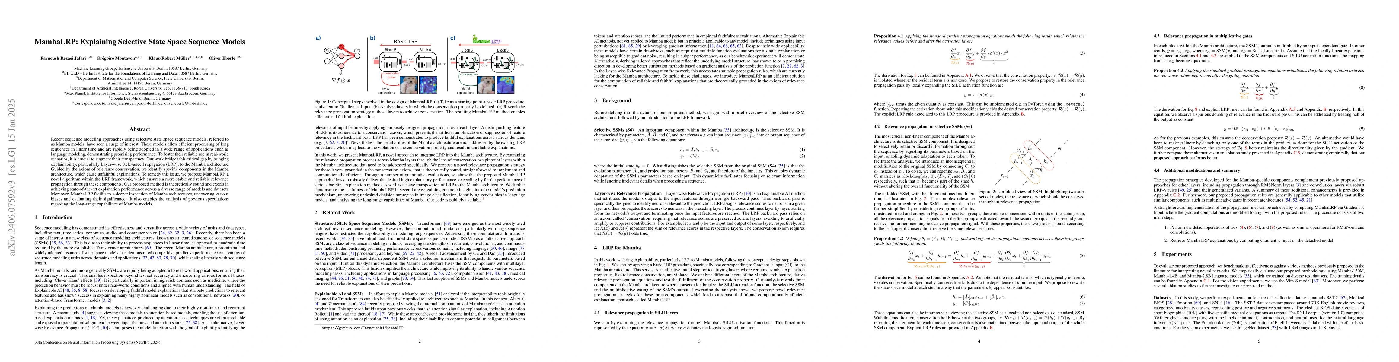 Thumbnail for MambaLRP: Explaining Selective State Space Sequence Models