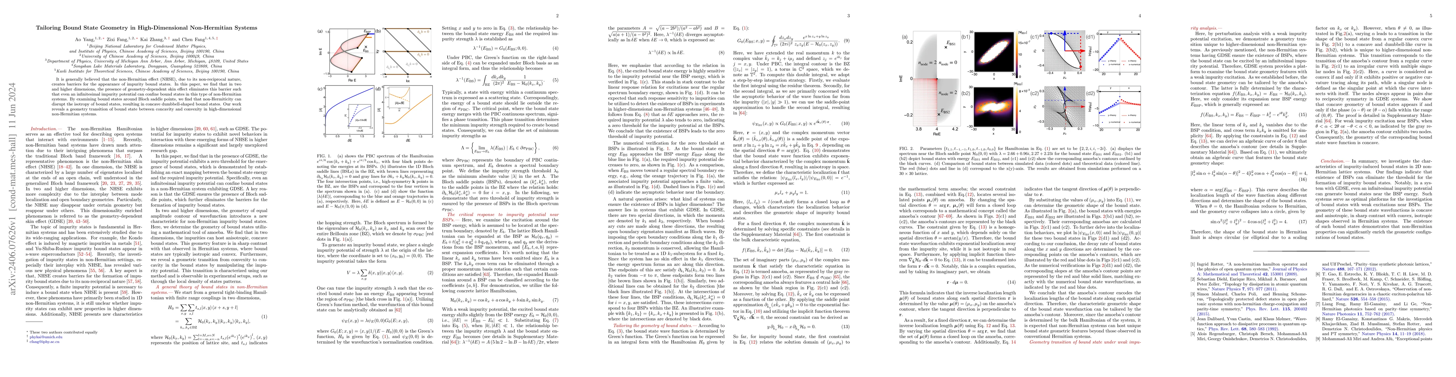 Thumbnail for Tailoring Bound State Geometry in High-Dimensional Non-Hermitian Systems