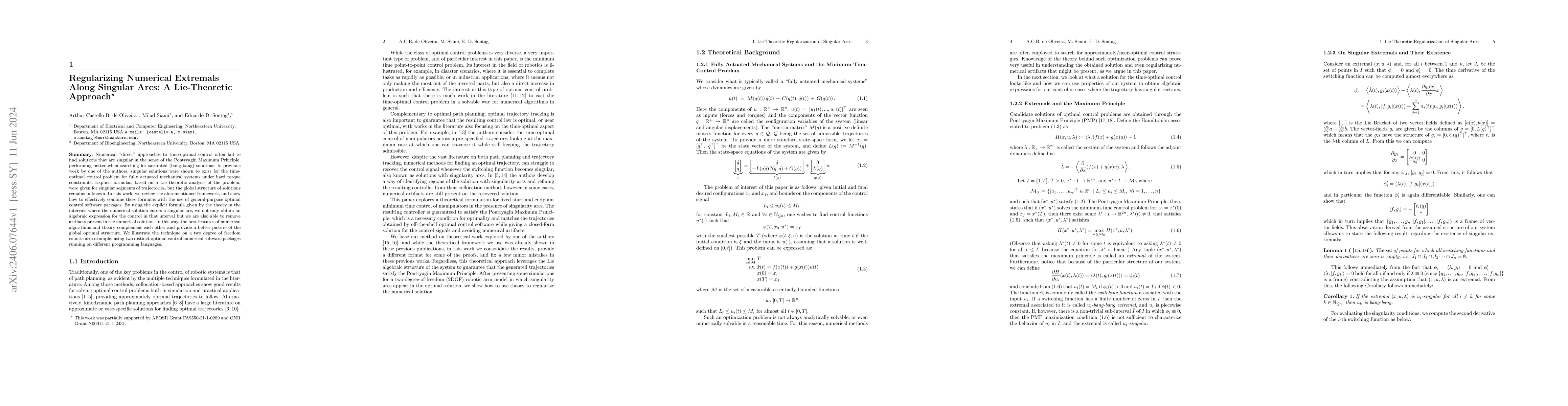 Thumbnail for Regularizing Numerical Extremals Along Singular Arcs: A Lie-Theoretic
  Approach