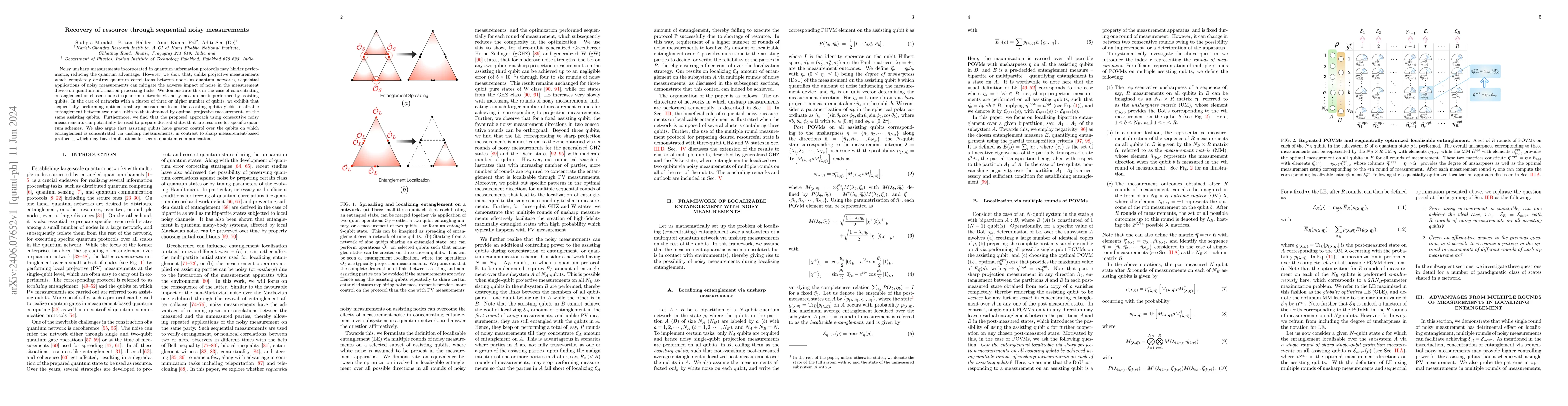 Thumbnail for Recovery of resource through sequential noisy measurements