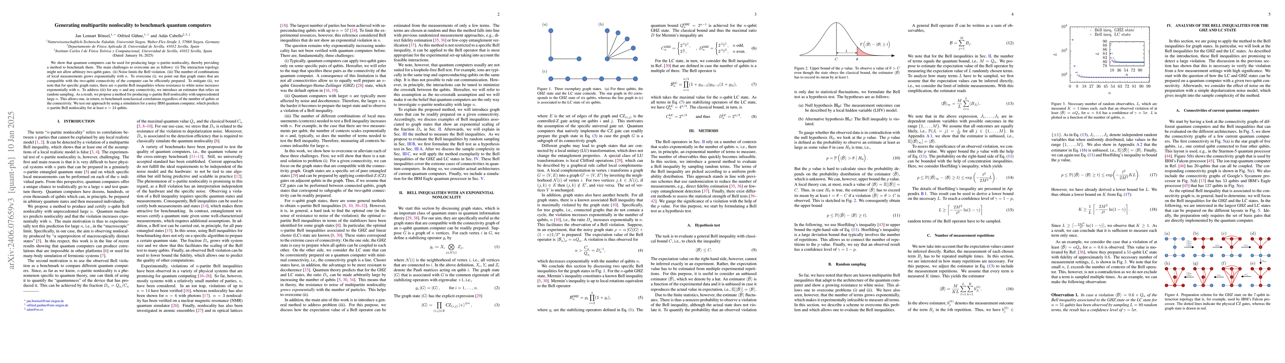 Thumbnail for Generating multipartite nonlocality to benchmark quantum computers