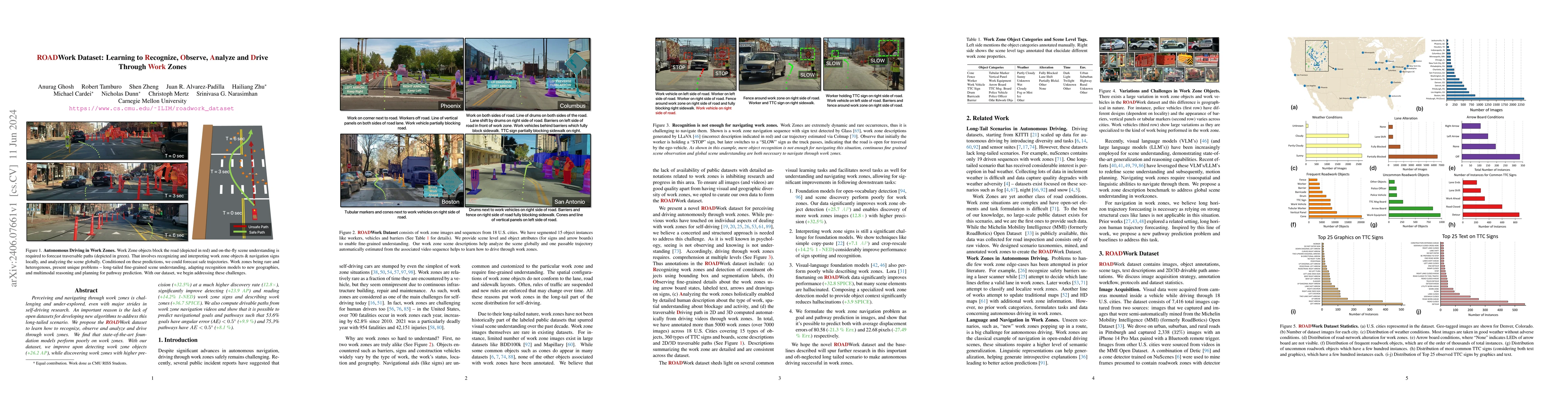 Thumbnail for ROADWork Dataset: Learning to Recognize, Observe, Analyze and Drive
  Through Work Zones