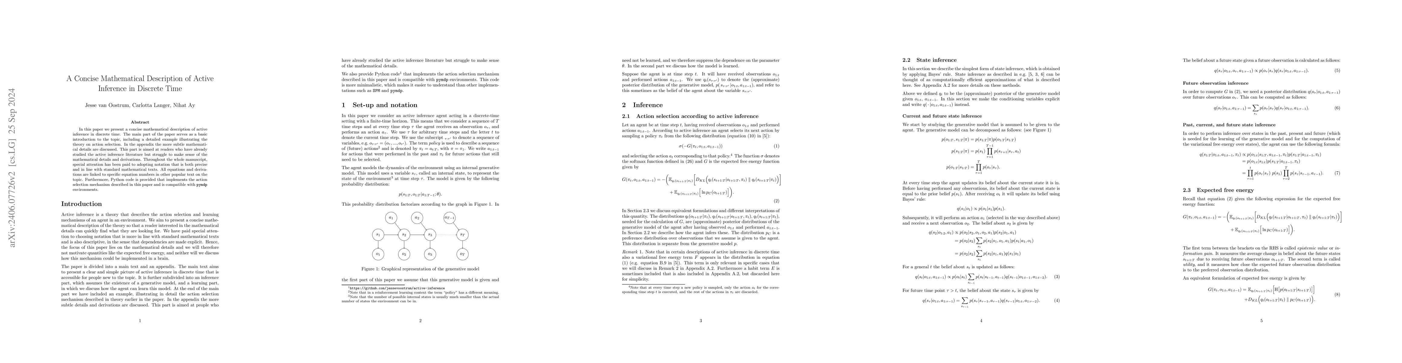 Thumbnail for A Concise Mathematical Description of Active Inference in Discrete Time