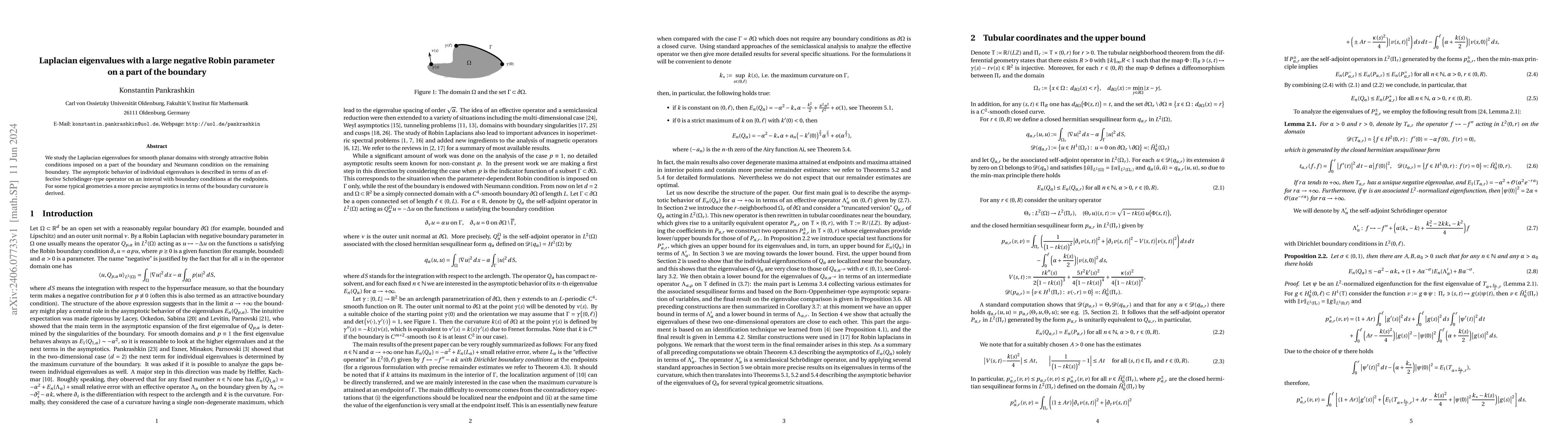 Thumbnail for Laplacian eigenvalues with a large negative Robin parameter on a part of
  the boundary