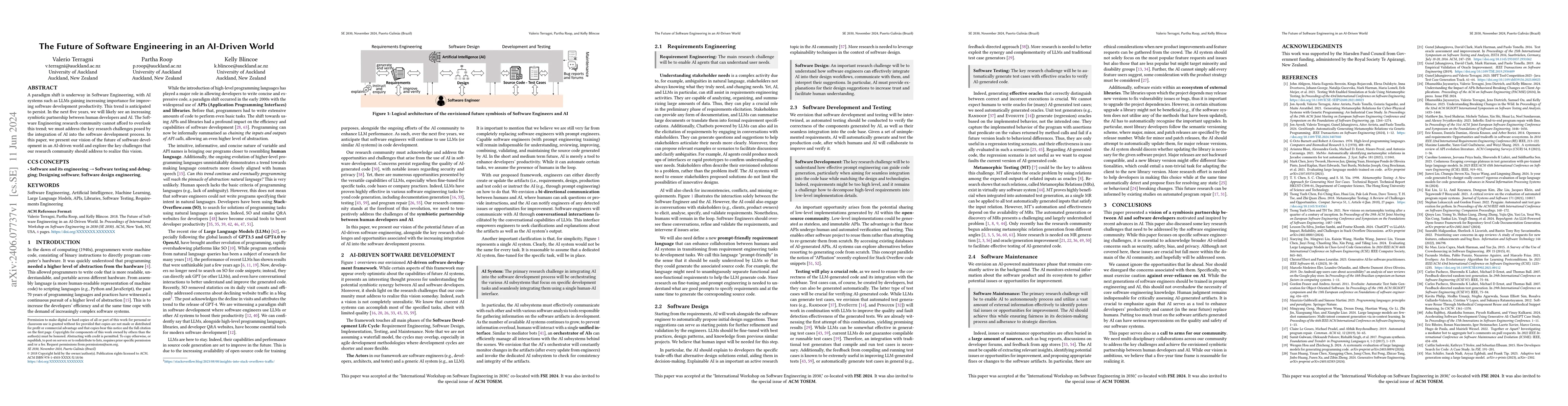 Thumbnail for The Future of Software Engineering in an AI-Driven World
