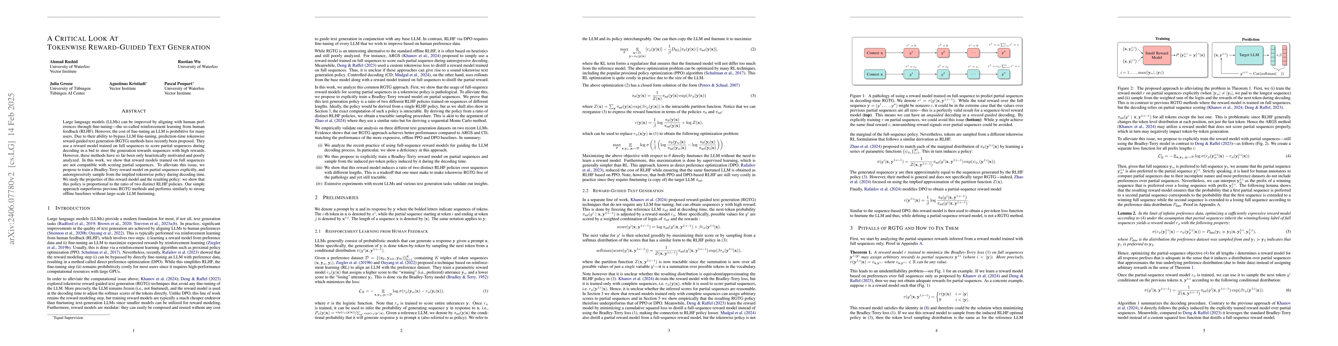 Thumbnail for A Critical Look At Tokenwise Reward-Guided Text Generation
