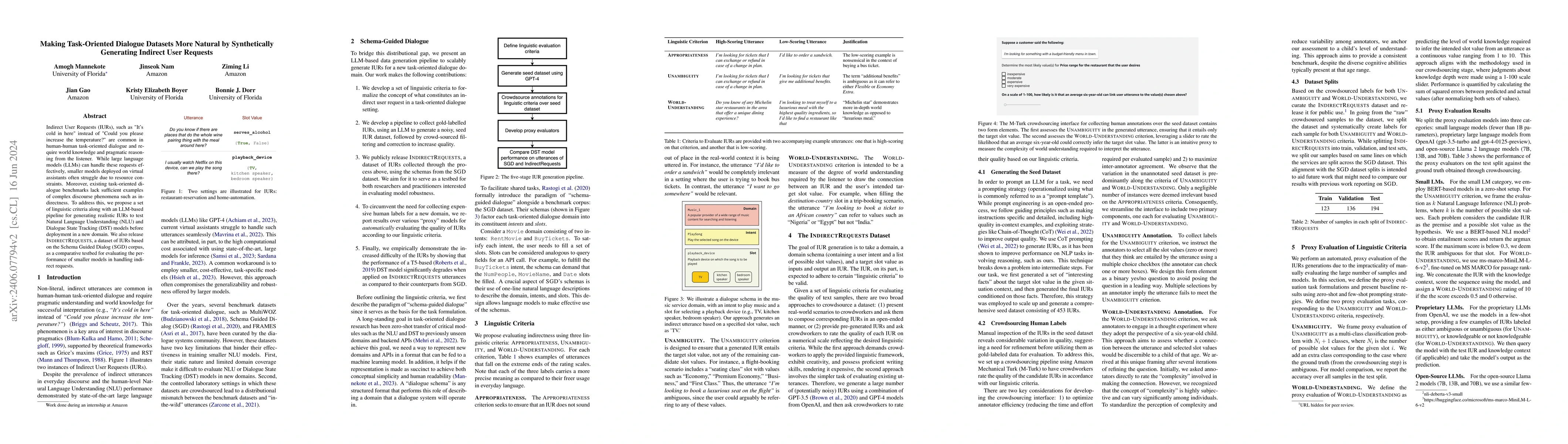 Thumbnail for Making Task-Oriented Dialogue Datasets More Natural by Synthetically
  Generating Indirect User Requests