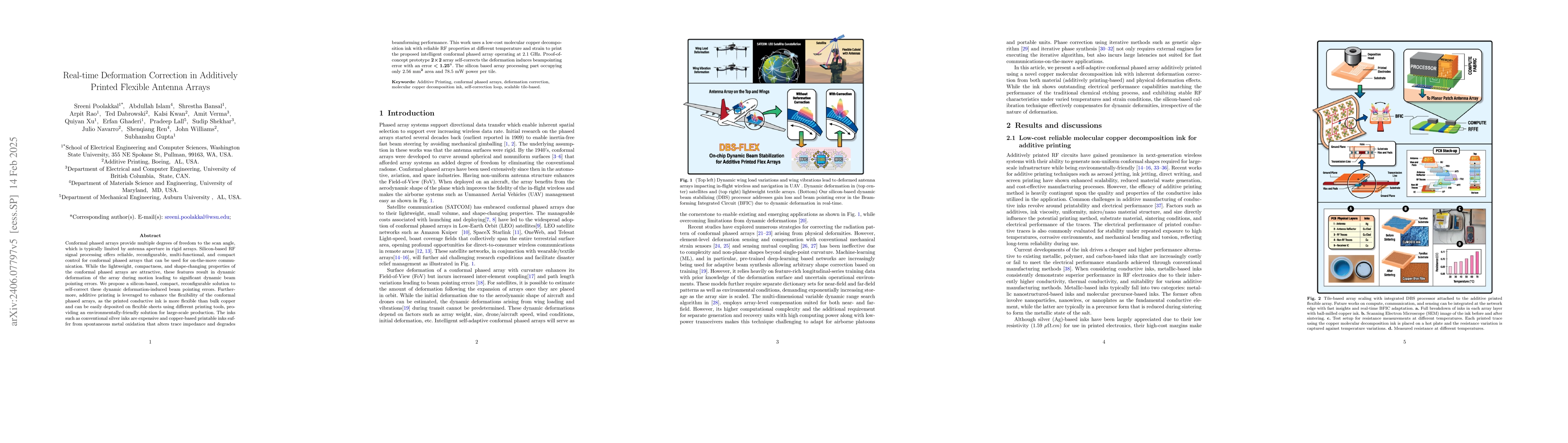 Thumbnail for Real-time Deformation Correction in Additively Printed Flexible Antenna
  Arrays